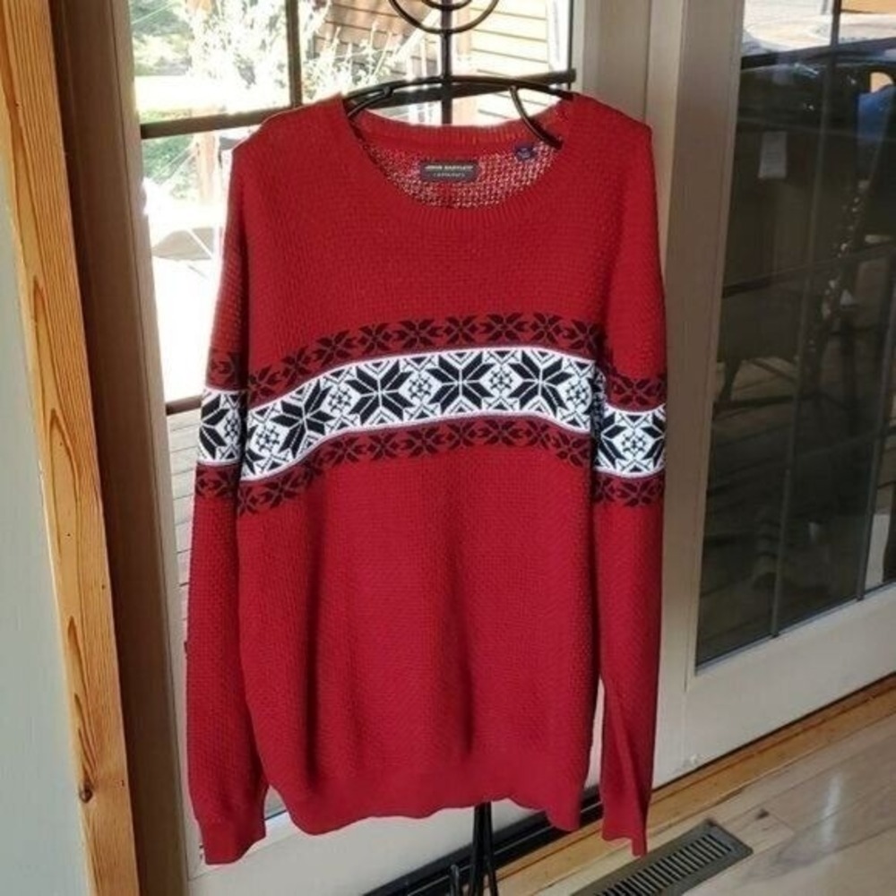 John Bartlett Consensus Cayenne Heavy Cable Knitwear Ski Holiday Sz XXL Sweater